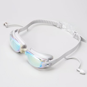 Gafas de Natación de Silicona Impermeables con Camuflaje en Contraste, Antivaho, con Recubrimiento Electrolítico, Aptas para Miopía, para Hombre y Mujer - Product Image 5