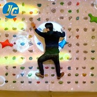 Mur d'escalade à projection interactive avec cartographie dynamique des itinéraires et système de retour visuel HD