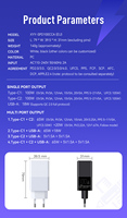 Colokan Dinding Mini Eu 65w/100w Multi-port Gan Pengisi Daya Cepat untuk iphone samsung apple macbook Ponsel Laptop Adaptor Daya Ac Dc