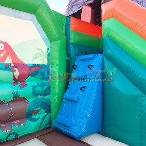Castillo inflable para niños, brincolín con tobogán para fiestas al aire libre, castillo inflable comercial con diseño de parque de dinosaurios. - Product Image 6