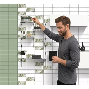 Azulejos de cerámica de porcelana biselada verde impermeable al por mayor 12x18 30x45cm 300x450mm precio de fábrica esmaltado digital - Product Image 1