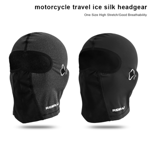 RIDERACE Cagoule de cyclisme en soie glacée respirante coupe-vent rafraîchissante pour <span class=keywords><strong>VTT</strong></span> et vélo de route, masque intégral, bonnet et masque de cyclisme - Product Image 2