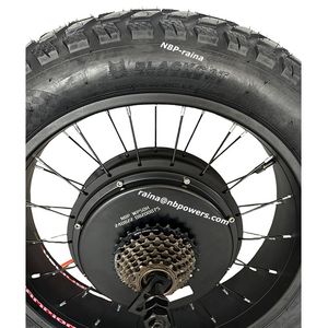 มอเตอร์ล้อ QS205 <span class=keywords><strong>V4</strong></span> 50H 3T 3.5T 4T 5T 72V5000W 150/170/190 มม. 20/26 นิ้ว x4.0 ยางใหญ่ สำหรับจักรยานไฟฟ้า มอเตอร์ล้อแบบฮับ 1S/7S - Product Image 3