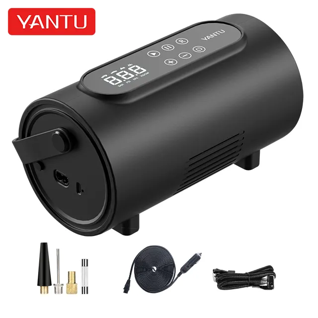 YANTU A26 wired צילינדר כפול 12v רכב צמיג inflators עם אור חירום powerbank נייד חשמלי גבוהה לחץ digi