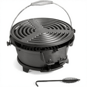<span class=keywords><strong>Barbecue</strong></span> Kamado Rond Mini Portable <span class=keywords><strong>en</strong></span> <span class=keywords><strong>Fonte</strong></span> pour Extérieur avec Contrôle de la Flamme – Offre Spéciale - Product Image 2