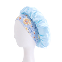 Bonnet de cheveux en Satin pour femmes, imprimé Floral, Large bande, couleur unie, Extra Large, soyeux