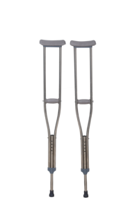 <span class=keywords><strong>Muletas</strong></span> de Acero Inoxidable con Botón de Ajuste Rápido para Rehabilitación Postoperatoria - Product Image 3