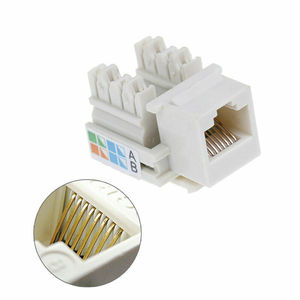 Bán Hot AMP loại RJ45 CAT5e Mạng Keystone Jack Cáp tường adapter cắm CAT5E Lan nhựa mô-đun - Product Image 5