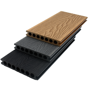 Không thấm nước chống trượt WPC decking 3D dập nổi Gỗ Tếch hạt bấm vào vuông ngoài trời bằng Gỗ nhựa <span class=keywords><strong>composite</strong></span> sàn cho Châu Âu - Product Image 3