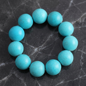 Rozrin Crystals Turquoise Gemstone Beads Polished Folk Art Crystal Stones Craft Pendulum <b>Healing</b> Collectible - Product Image 3