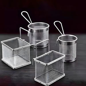 Kommerzielle Catering-Ausrüstung Fabrik hergestellt verdickten Edelstahl Frittier korb Fried Food Restaurant Küche Verwendung - Product Image 3