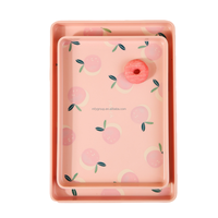 Plateau roulant en mélamine personnalisé OEM/ODM Plateau roulant rectangulaire en plastique pour hôtel restaurant Plateau pour fumer Accessoires pour fumeurs