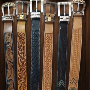 New Arrival Vintage Cow Leather Belts Eco-Friendly Waterproof Custom Length Solid Square Pin High Strength Heavy Duty Men Steel - Product Image 1