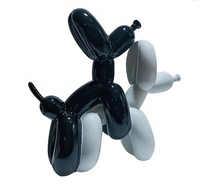 Sculpture abstraite de chien ballon - Statue d'art unique en résine pour la décoration de la maison, du bureau ou du bureau à domicile