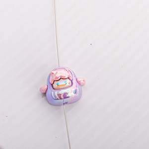 Nueva paleta de pintura, cuentas redondas planas, cuentas acrílicas sueltas, cadena de teléfono móvil DIY, Material de cuentas - Product Image 2