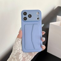 Étui de téléphone en cuir et TPU avec porte-cartes pour iPhone 18 Pro 16 15 14 13 Pro Max 17 Air, coque antichoc avec emplacement pour cartes