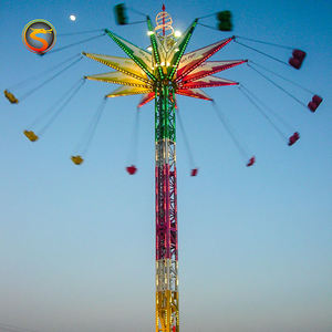 Popular Thriller Flying Chair Rides Parque de atracciones al aire libre Funfair Rides Custom Sky Flying Tower para la venta - Product Image 3