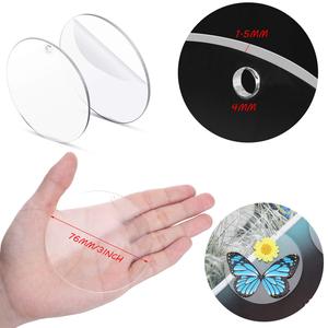 3 Zoll Acryl-Rohlinge Weihnachtsbaumschmuck Transparenter Kreisschmuck Klarer Runder Acryl-Weihnachtsbaumschmuck XQA088 - Product Image 2