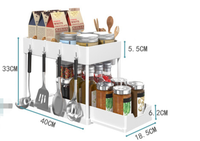 GOURMAID Under Sink Organizer und Storage Sliding Drawer Under Sink Shelf Rack