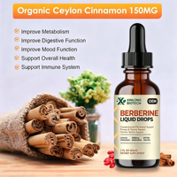Gouttes liquides de berbérine 60 ml, cannelle de Ceylan, melon amer, complément alimentaire, OEM, ODM, marque privée
