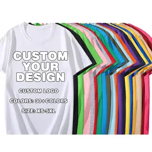 Großhandel Hochwertige Custom Printed Sublimation Herren Plain White T-Shirt Blank Übergroße T-Shirts für den Sommer