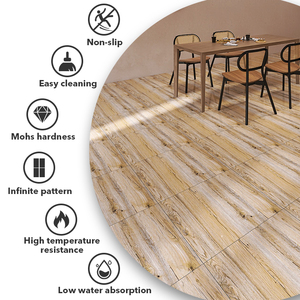 地砖木质外观瓷器卧室木质600 * 600毫米喷墨数字印刷传统瓷砖 - Product Image 2