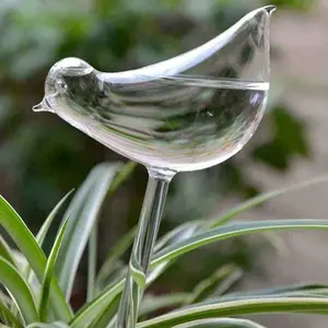 批发透明玻璃鸟灌水器自动鸟滴头灌壶灌溉自浇水植物灌壶