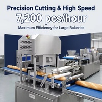 Ligne de production de pain multifonctionnelle à trois rouleaux, machine à faire des pains à burger, des toasts, des baguettes, solution industrielle pour boulangerie