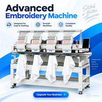 Machine à broder à quatre têtes avec moteur et engrenages, machine à broder numérique informatisée commerciale, fournitures de broderie