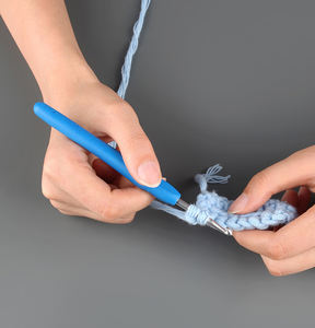 Цветные резиновые мягкие крючки для вязания крючком, шерстяные инструменты для вязания, алюминиевая одноголовная Нескользящая сумка для вязания крючком, крючки для вязания - Product Image 2