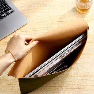 Waterproof A4 PU Leather Document Folder with Custom Logo Professional File Organizer for Business or Welcome Gifts - Product Image 4