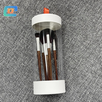 Tube en PVC transparent personnalisé d'usine avec boîte de cylindre à fond en papier 360 visibilité pour emballage cadeau jouet