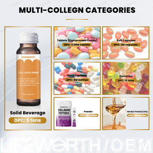 Lifeworth Erwachsenen-Kollagen für Frauen Männer Typ I II III V X Multi-Kollagen-Komplex Kapseln Hautaufhellung Haar & Gelenke - Product Image 2