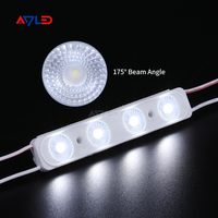 Module LED à injection haute puissance avec lentille 175 degrés 12V 3W IP65 étanche pour rétroéclairage 2835 pour caisson lumineux publicitaire