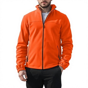 Men's Full Zip Fleece Jacket Stand Collar Polar Outerwear <b>Lightweight</b> Warm Casual Winter <b>Coat</b> - Product Image 1