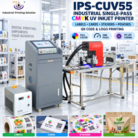 Imprimante jet d'encre numérique UV CMYK IPS-CUV55 pour étiquettes, cartes, autocollants, pochettes, codes QR et logos