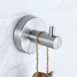 Good Quality Stainless Wall Mounted Hanger 6 <b>Hooks</b> Bathroom Hanger Accessories <b>Hooks</b> <b>Curtain</b> Adhesive Bathroom Towel <b>Hooks</b> - Product Image 3
