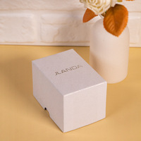 Caja de embalaje de almacenamiento de textura de logotipo personalizado con tapa y Base de joyería cosmética para pedidos pequeños a granel