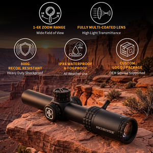 Focuhunter <strong>Hot</strong> Selling Tactical <strong>Scope</strong> Sight LPVO 1-6x24E SFP Glass Etched Red Reticle 1000G Recoil Shockproof Hunting <strong>Scope</strong> - Product Image 2