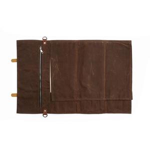 Tùy Chỉnh Không Thấm Nước Handmade 12Oz Sáp Vải Và Da Knife Bag Cửa Hàng 10 Dao - Product Image 3