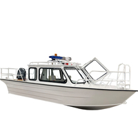 Bateau Soudé en Aluminium de 19 et 21 Pieds avec Cabine, Couverture, pour 8 Personnes, Longueur Personnalisée, Grande Pêche, Style de Vie, Type Jon