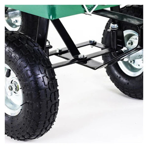 CJ Garden Tool Cart 970x515x1020mm Steel Mesh 4 Wheels Durable Manual <b>Transport</b> Cart - Product Image 4