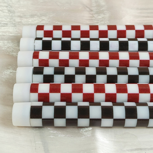 Màu đỏ và màu đen rô in LED côn nến Flameless 3 cái trang trí nội thất đèn điều khiển từ xa pin tùy chỉnh an toàn cho trẻ em - Product Image 6