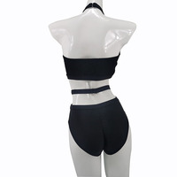Pantalon noir en maille à fleurs pour femmes, Top dos nu Sexy, taille moyenne, grande taille, tenue de danse, fitness, Offre Spéciale