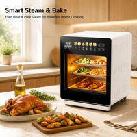 Four à vapeur et à cuisson 18L, four électrique de comptoir avec générateur de vapeur, 1600W, commande tactile