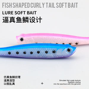 Leurre artificiel souple en PVC de 12 cm et 6,5 g pour la pêche en mer et en eau douce, en forme de ver coulant sans hameçons - Product Image 2