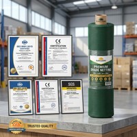 Filet de sécurité blanc 180 GSM en PEHD stabilisé aux UV, sur mesure, 2 x 15 m, tricoté, pour protection antichute sur chantier de construction