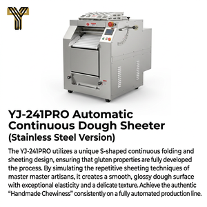 Machine à pétrir et à étaler la pâte multifonctionnelle automatique 241PRO en acier inoxydable robuste, moulin à farine pour boulangerie et <span class=keywords><strong>pizza</strong></span> - Product Image 2