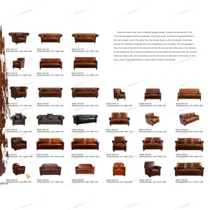 Da mộc mạc <span class=keywords><strong>chesterfield</strong></span> Mỹ cổ điển da bò tự nhiên sofa cho phòng khách - Product Image 5