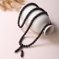 108 Mala Prière Perles Guérison Méditation Vénus Bois D'agar Perle Wrap Perlé Bracelets Collier Feng Shui Charmes